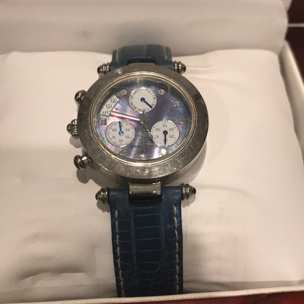 Blue Leather Watch